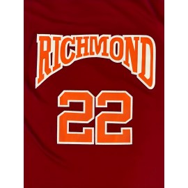 22 Men's Basketball Jersey Sports Training Jersey Red Breathable Comfortable Vest S-3XL