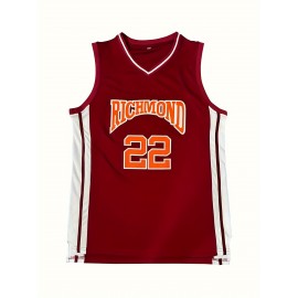 22 Men's Basketball Jersey Sports Training Jersey Red Breathable Comfortable Vest S-3XL