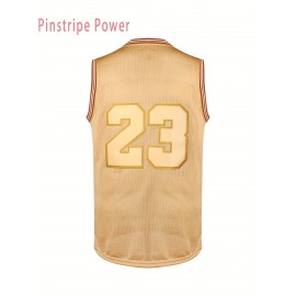 Men'S # 23 Yellow Basketball Shirt Breathable Lightweight Sleeveless Tank Top Suitable For Sports And Casual Wear Classic Fashion Design Machine Washable Size S-3XL