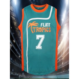 Men'S Sports Shirt 7 Green Basketball Shirt Sewn Sports Vest S-3XL