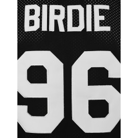 Men'S # 96 Black Basketball Shirt V-neck Design Breathable Polyester Fiber Suitable For Training, Competition, And Casual Wear Size S-3XL