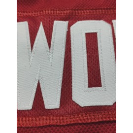 Men'S #00 Embroidery Red ice hockey Sport Jersey : V-neck short sleeves Breathable Sports Uniform For Training Competition