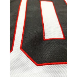 Men'S #00 Embroidery White ice hockey Sport Jersey : V-neck short sleeves Breathable Sports Uniform For Training Competition