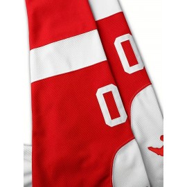 Mustangs 10 Youngblood Hamilton Jersey - Vintage #10 Men's Sports Uniform, Red & White with Horse Logo, Moisture-Wicking Polyester, V-Neck Captain's Sweatshirt for Team Sports & Casual Wear, Streetwear Fashion|Casual Design|Polyester Fabric