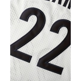 Men's Indiana 22 Basketball Jersey, Polyester Knit Fabric, V-Neck, Loose Fit, Quick-Dry, Breathable, for Casual & Athletic Wear, Sizes S-3XL