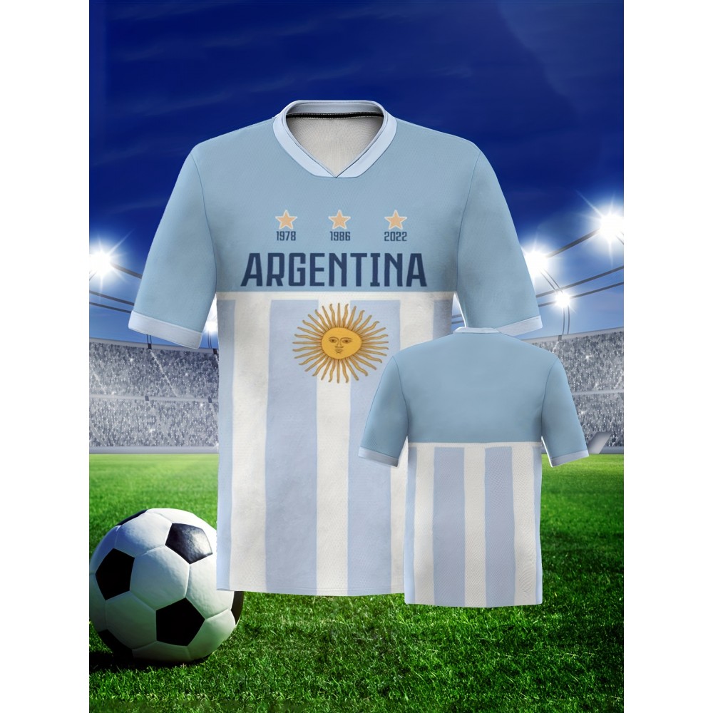 COPA AMERICA 2024 Professional Sports Fabric Men's Creative Pattern Print Soccer Jersey T-shirt