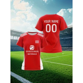Custom-made large-sized football shirts for women, with custom names and numbers, breathable fabrics for sports, team events, and casual use