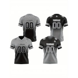 Customized plus-size Women's football jerseys, personalized team and digital number football short-sleeved shirts as gifts for female fans