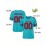 Customizable Football Jersey - Personalized Name & Number, V-Neck, Short Sleeve, Breathable Mesh Fabric, Team Colors with Bold