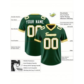 Custom Football Jersey Personalized with Team Name & Number - Women's Large Size Sports Shirt, Navy Blue & Red Color Scheme, Non-Stretch Fabric for Soccer, Team Uniforms, Gifts - Easy-Care Athletic Apparel, Sleeve Stripes, Detailing