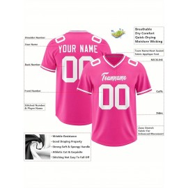 Custom Football Jersey Personalized with Team Name & Number - Women's Large Size Sports Shirt, Navy Blue & Red Color Scheme, Non-Stretch Fabric for Soccer, Team Uniforms, Gifts - Easy-Care Athletic Apparel, Sleeve Stripes, Detailing