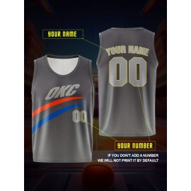 Customized Kids Basketball Jersey, Breathable Polyester, Youth Sports Tank Top, Loose Fit, Washable, Full Print, for Team Training, Parties, Outdoor Activities, Running, Casual Wear