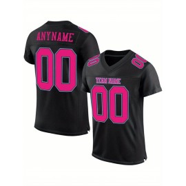 Customized large-sized black football jerseys, Women's sports uniforms and sweatshirts, personalized team names and numbers