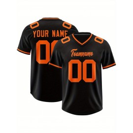 Custom Football Jersey Personalized with Team Name & Number - Women's Large Size Sports Shirt, Navy Blue & Red Color Scheme, Non-Stretch Fabric for Soccer, Team Uniforms, Gifts - Easy-Care Athletic Apparel, Sleeve Stripes, Detailing