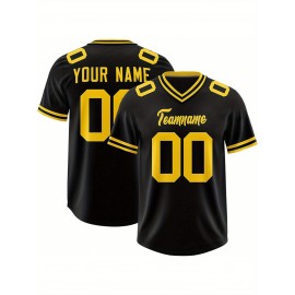 Custom Football Jersey Personalized with Team Name & Number - Women's Large Size Sports Shirt, Navy Blue & Red Color Scheme, Non-Stretch Fabric for Soccer, Team Uniforms, Gifts - Easy-Care Athletic Apparel, Sleeve Stripes, Detailing