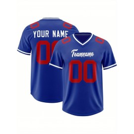 Custom Football Jersey Personalized with Team Name & Number - Women's Large Size Sports Shirt, Navy Blue & Red Color Scheme, Non-Stretch Fabric for Soccer, Team Uniforms, Gifts - Easy-Care Athletic Apparel, Sleeve Stripes, Detailing