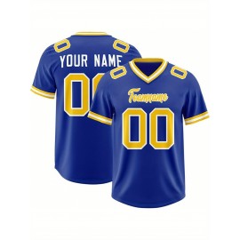 Custom Football Jersey Personalized with Team Name & Number - Women's Large Size Sports Shirt, Navy Blue & Red Color Scheme, Non-Stretch Fabric for Soccer, Team Uniforms, Gifts - Easy-Care Athletic Apparel, Sleeve Stripes, Detailing